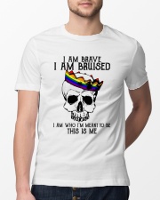 lgbt skull I am brave Classic T-Shirt lifestyle-mens-crewneck-front-13