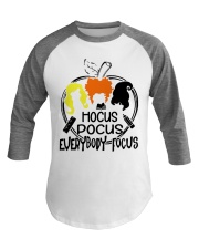 hocus pocus everybody focus Baseball Tee tile