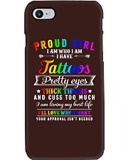 proud girl tattoos lgbt Phone Case tile