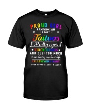 proud girl tattoos lgbt Premium Fit Mens Tee tile