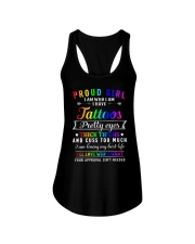 proud girl tattoos lgbt Ladies Flowy Tank tile