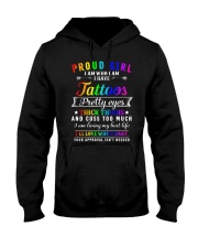 proud girl tattoos lgbt Hooded Sweatshirt tile