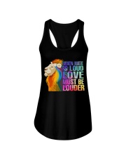 LGBT love must be louder Ladies Flowy Tank tile