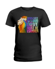 LGBT love must be louder Ladies T-Shirt tile