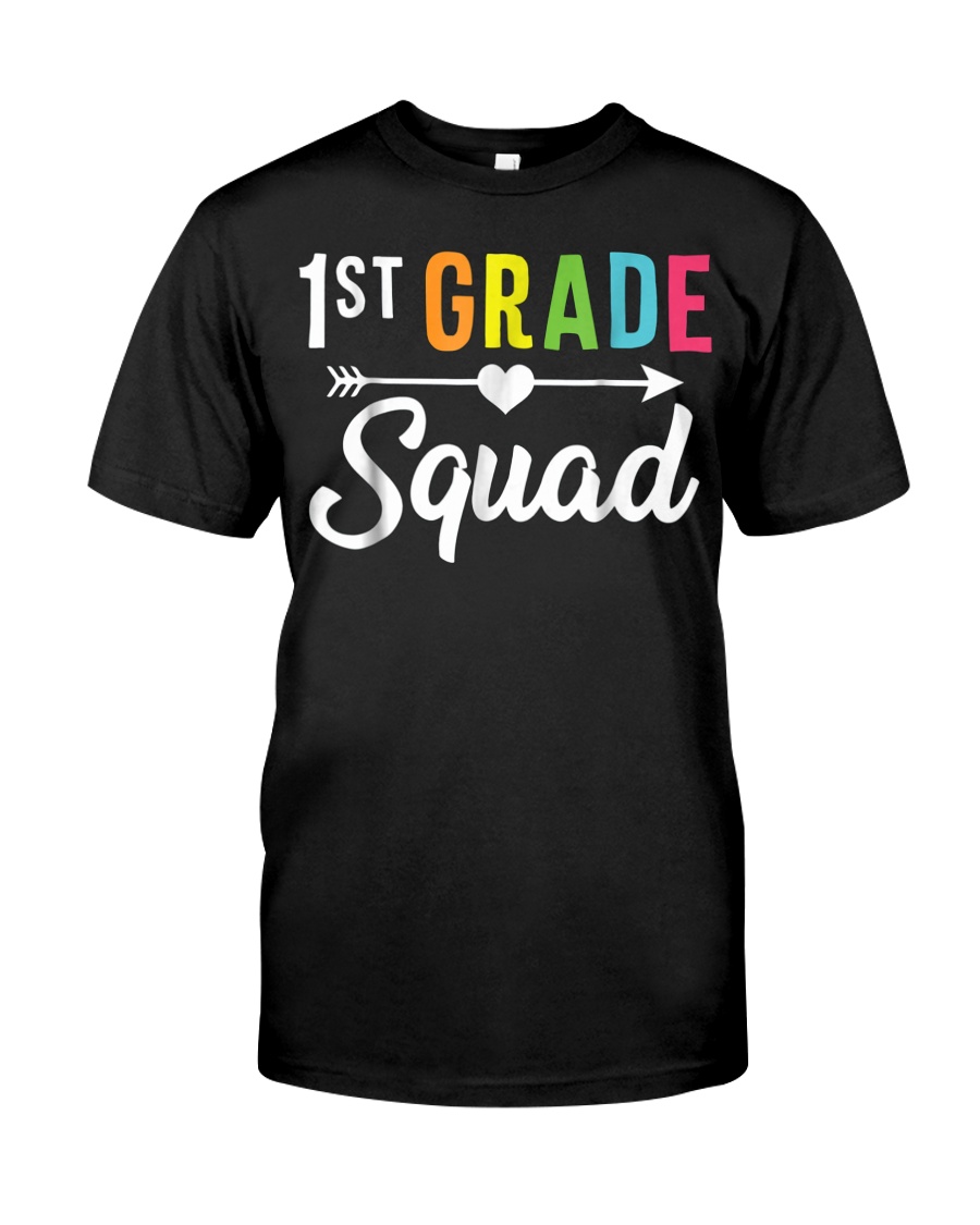 First 1St Grade Squad Back To School 1St Day Funny Classic T-Shirt