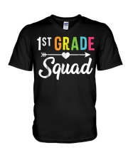First 1St Grade Squad Back To School 1St Day Funny V-Neck T-Shirt thumbnail