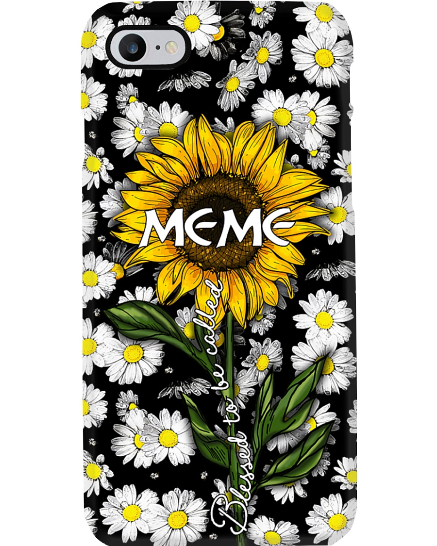 Blessed to be called meme - Sunflower art Phone Case