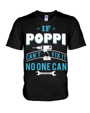 IF Poppi can't fix it no one can V-Neck T-Shirt tile