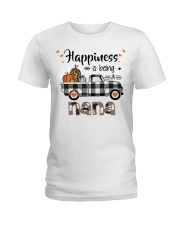 Happiness is being a Nana Pumpkins Truck V2 Ladies T-Shirt tile