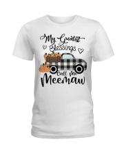 Blessings Call me Meemaw pumpkin truck Ladies T-Shirt tile