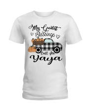 Blessings call me Yaya pumpkin truck Ladies T-Shirt tile