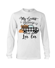 Blessings call me La la pumpkin truck Long Sleeve Tee tile