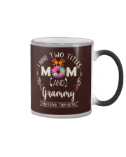 I have two titles mom and Grammy flowers Color Changing Mug tile