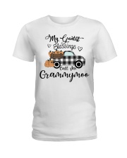 blessings call me Grammymoo pumpkin truck Ladies T-Shirt tile