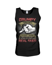 grumpy knows everything real fast Unisex Tank tile