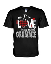 I love being called grammie V-Neck T-Shirt tile