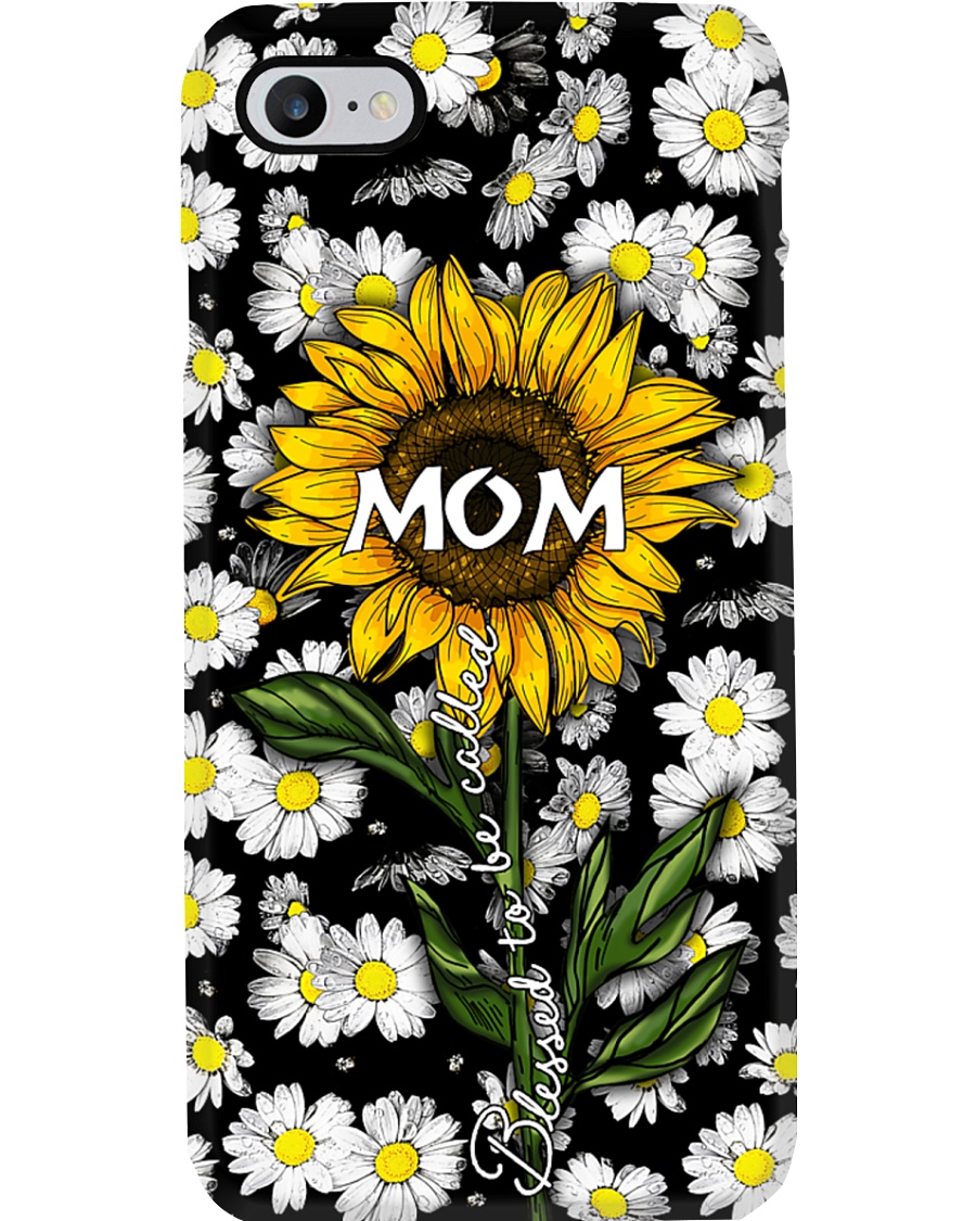 Blessed to be called mom - Sunflower art Phone Case
