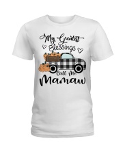 Blessings call me Mamaw pumpkin truck Ladies T-Shirt tile