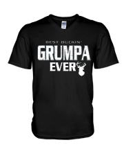 Best buckin' Grumpa ever RV1 V-Neck T-Shirt thumbnail