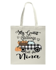Blessings call me Nina pumpkin truck Tote Bag tile