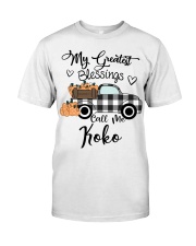 Blessings Call me Koko pumpkin truck Classic T-Shirt front