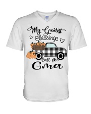 My Greatest Blessings call me Gma- RV3 V-Neck T-Shirt tile