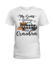Blessings Call me Grandma pumpkin truck Ladies T-Shirt tile