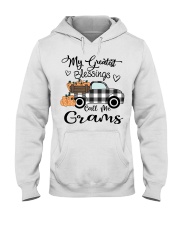 Blessings call me Grams pumpkin truck Hooded Sweatshirt tile