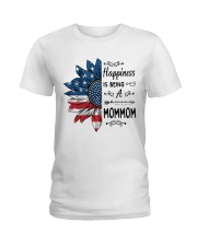 Happiness is being a mommom - Flower Ladies T-Shirt front