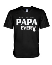 Best buckin' Papa ever RV1 V-Neck T-Shirt thumbnail