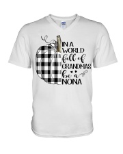 Pumpkin- Be a nona V-Neck T-Shirt tile