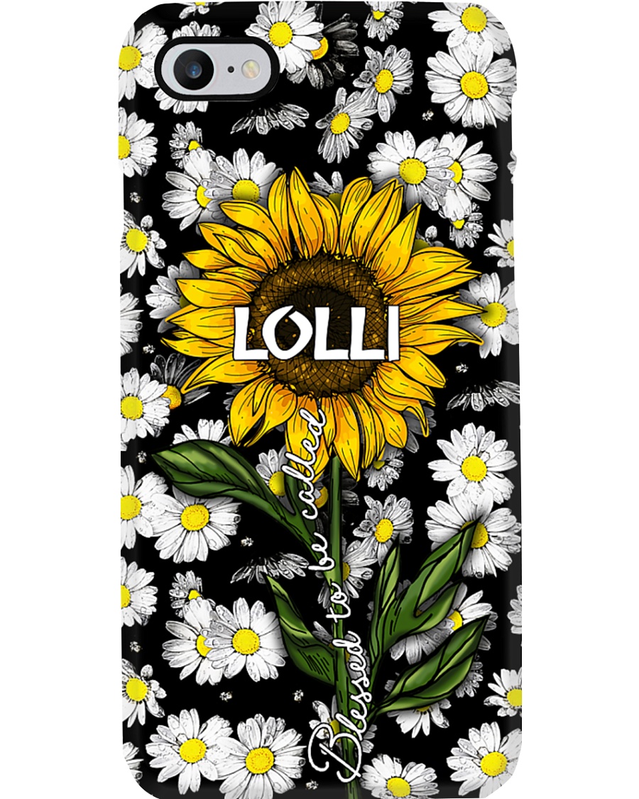 Blessed to be called lolli - Sunflower art Phone Case