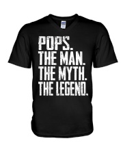 Pops - The Man - The Myth - V2 V-Neck T-Shirt tile