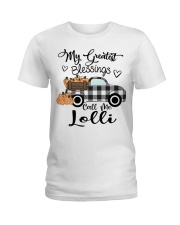 Blessings call me Lolli pumpkin truck Ladies T-Shirt tile