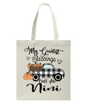 Blessings call me Nini pumpkin truck Tote Bag tile