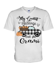 My Greatest Blessings call me Grami- RV3 V-Neck T-Shirt tile