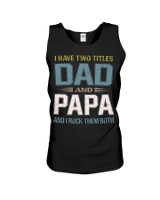 I have two titles Dad and Papa - RV10 Unisex Tank thumbnail