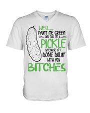 Paint me Green V-Neck T-Shirt thumbnail