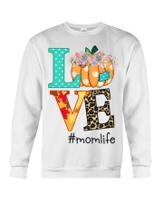 love mom life pumpkin Crewneck Sweatshirt tile
