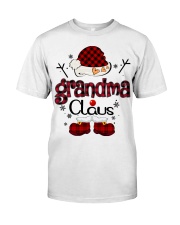 grandma claus red plaid Classic T-Shirt front
