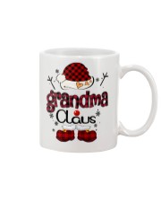 grandma claus red plaid Mug tile
