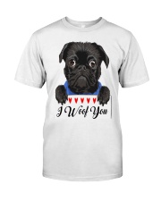 Pug I Woof You Classic T-Shirt front