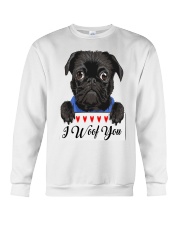 Pug I Woof You Crewneck Sweatshirt tile