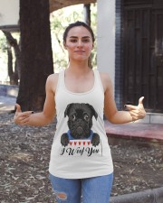 Pug I Woof You Ladies Flowy Tank apparel-ladies-flowy-tank-lifestyle-01