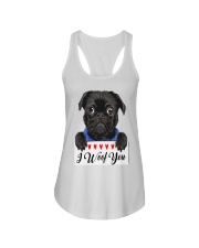 Pug I Woof You Ladies Flowy Tank tile