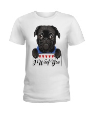 Pug I Woof You Ladies T-Shirt tile