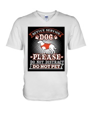 Active Service Dog V-Neck T-Shirt thumbnail