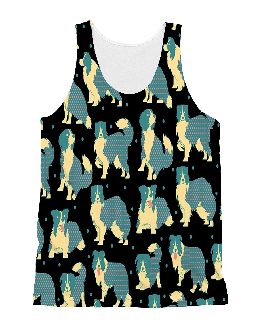 Border Collie All-over Unisex Tank