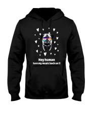 Hey Human Turn My Music Back On Hooded Sweatshirt thumbnail
