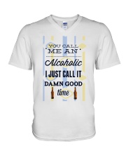 You Can Me An Alcoholic V-Neck T-Shirt tile